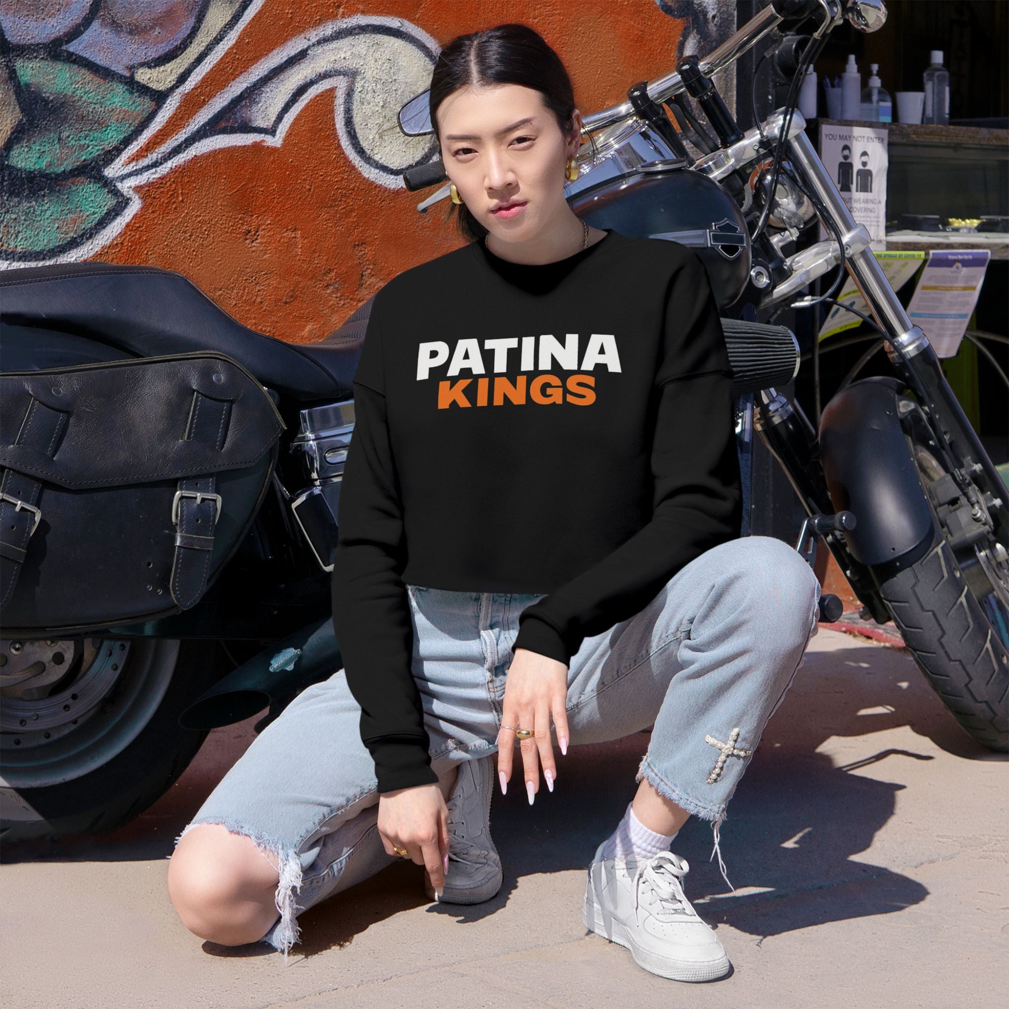 Patina Kings womans cropped sweat shirt